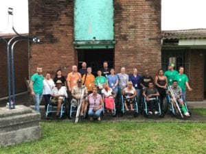 Patients receiving wheelchairs